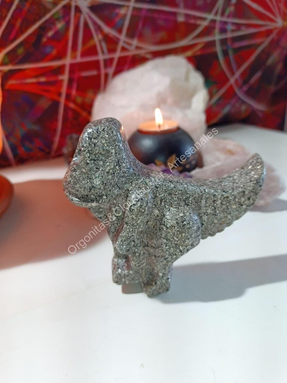 Orgonita Artesanal / Electronite Dinosaurio decorativo Grande Mod. 1