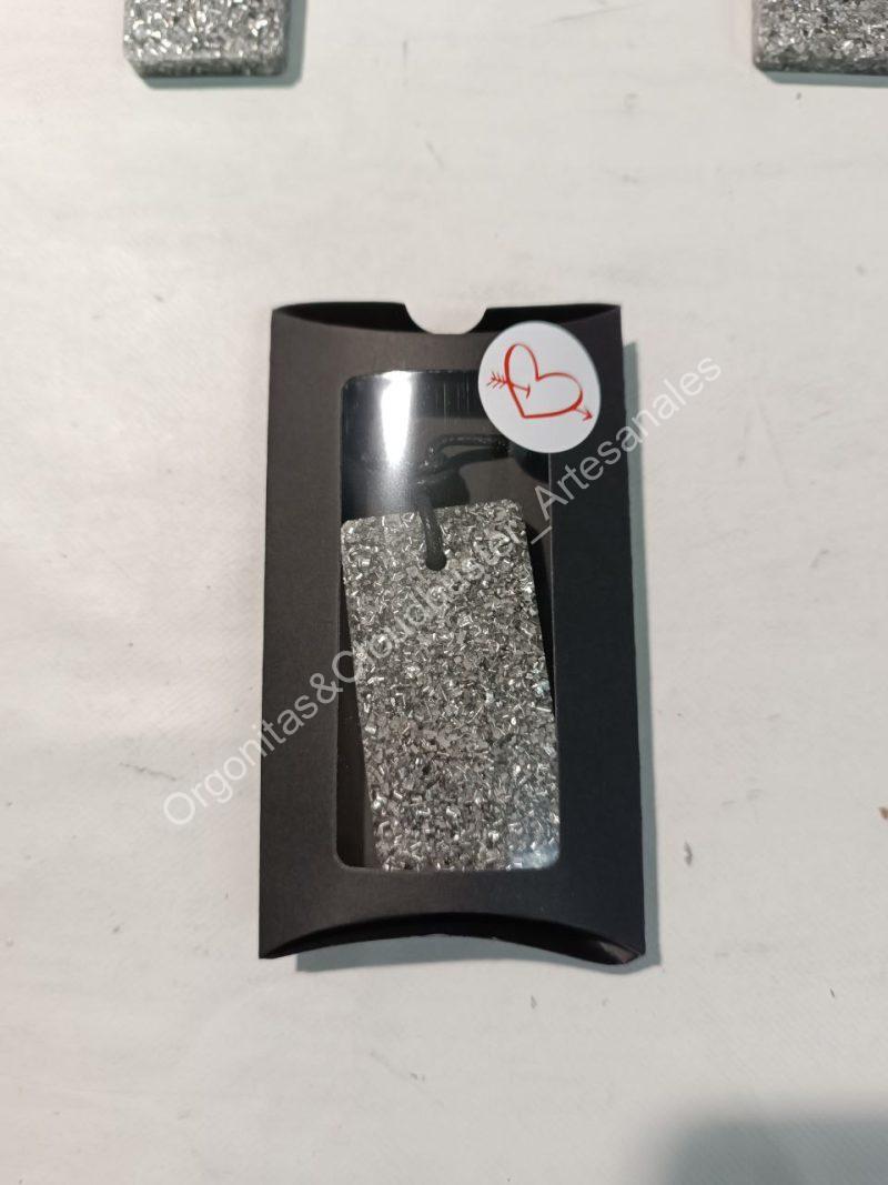 Orgonita / Electronite Colgante Chapa Rectangular. - Imagen 7