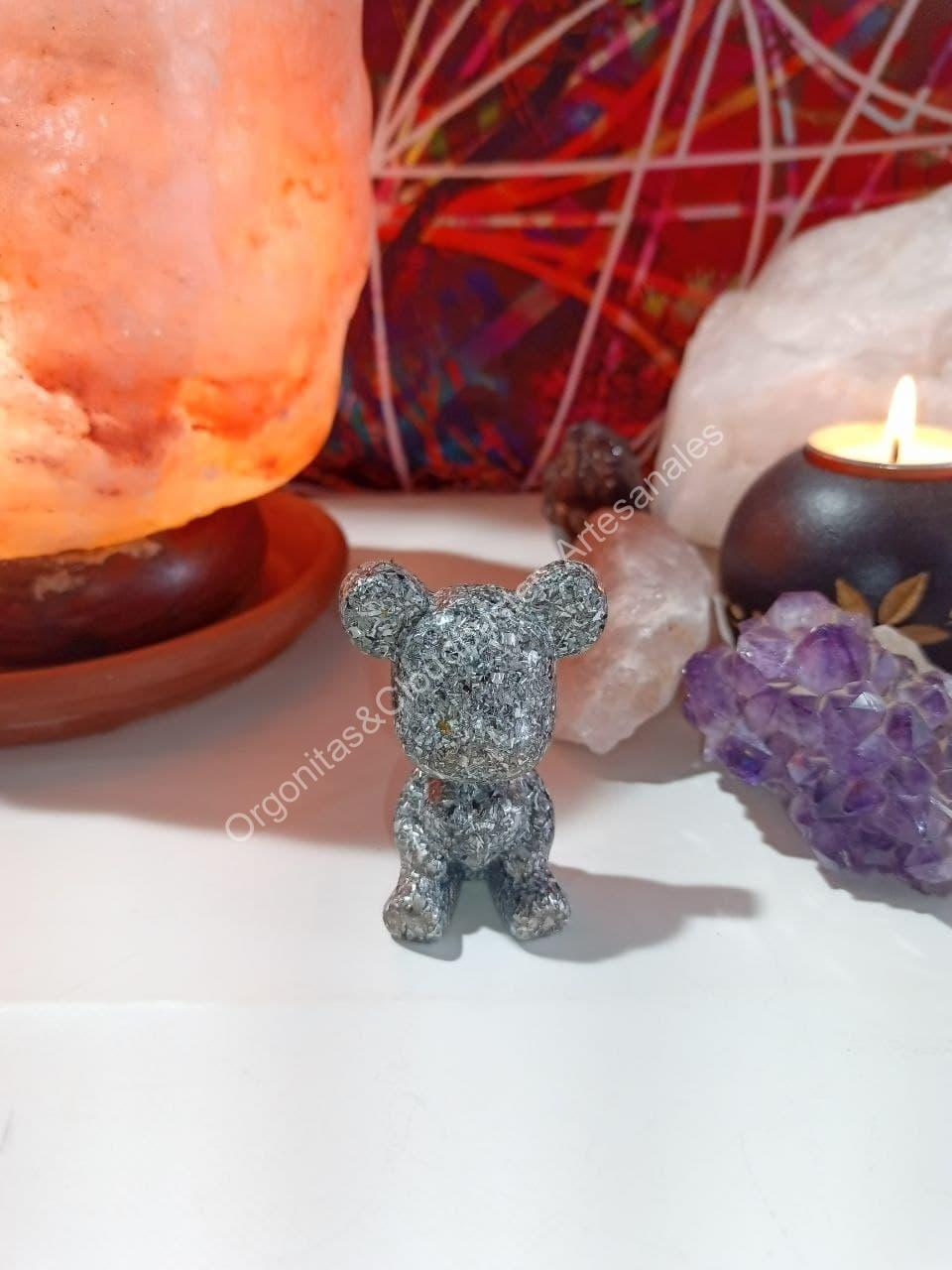 Orgonita / Electronite Osito corazón decorativo. - Imagen 2