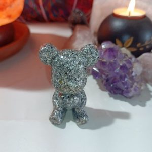 Orgonita / Electronite Osito corazón decorativo.