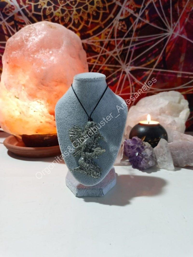 Orgonita / Electronite Colgante forma de Hada 1 ala - Imagen 5