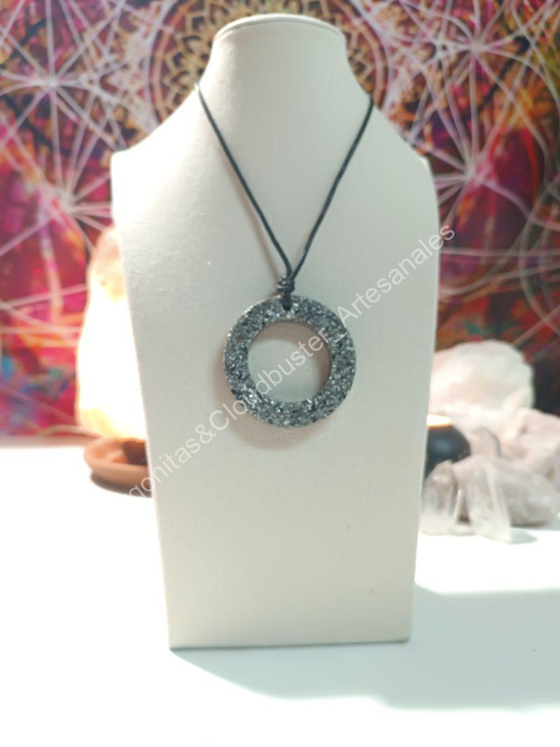 Orgonita / Electronite Colgante Aro Grande.