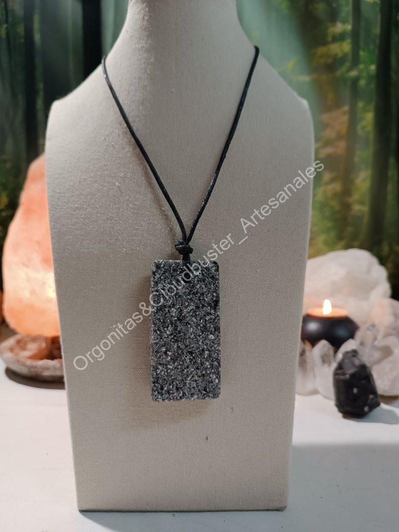 Orgonita / Electronite Colgante Chapa Rectangular.