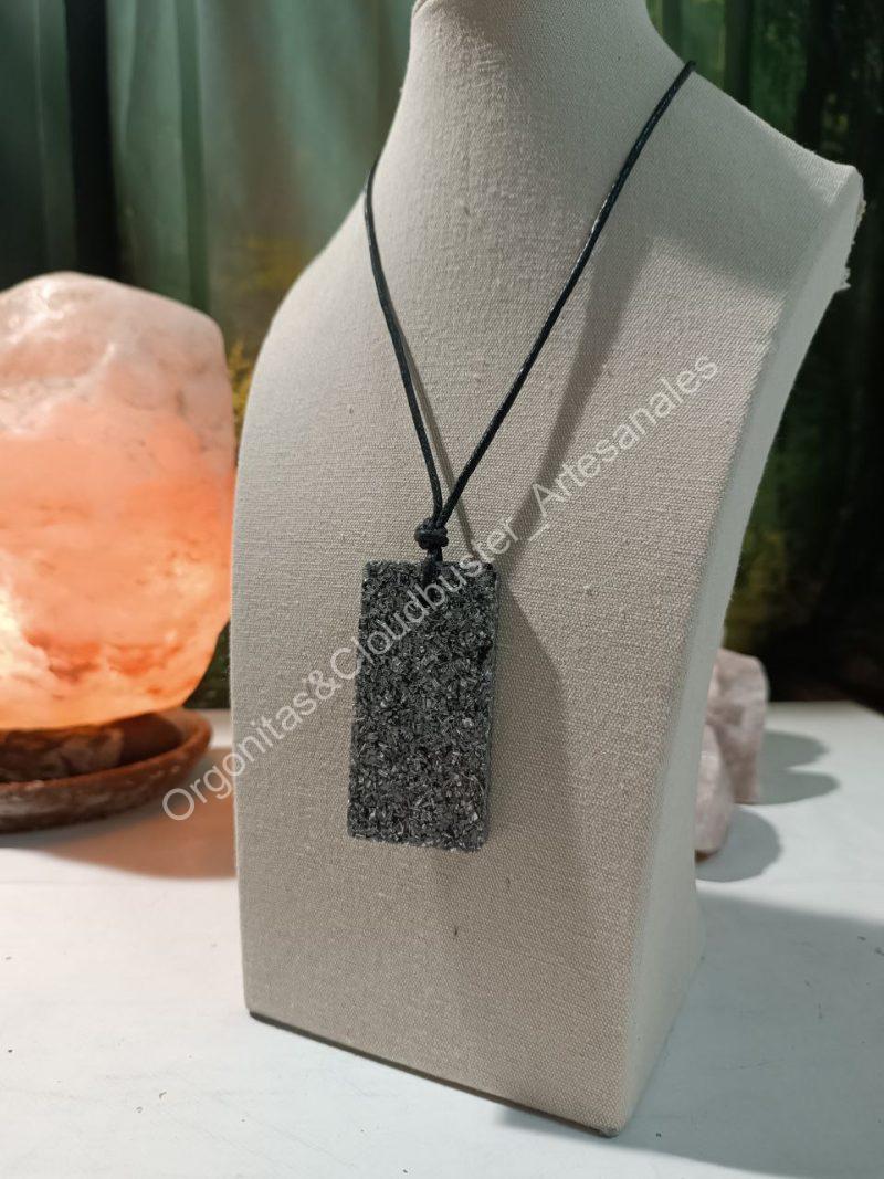 Orgonita / Electronite Colgante Chapa Rectangular. - Imagen 3