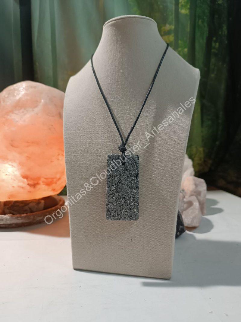 Orgonita / Electronite Colgante Chapa Rectangular. - Imagen 4