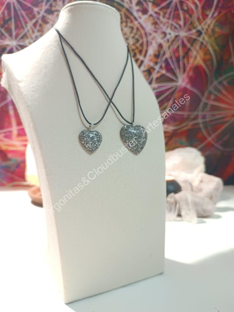 Orgonita / Electronite Colgante Corazón. Grande y Pequeño. - Imagen 2