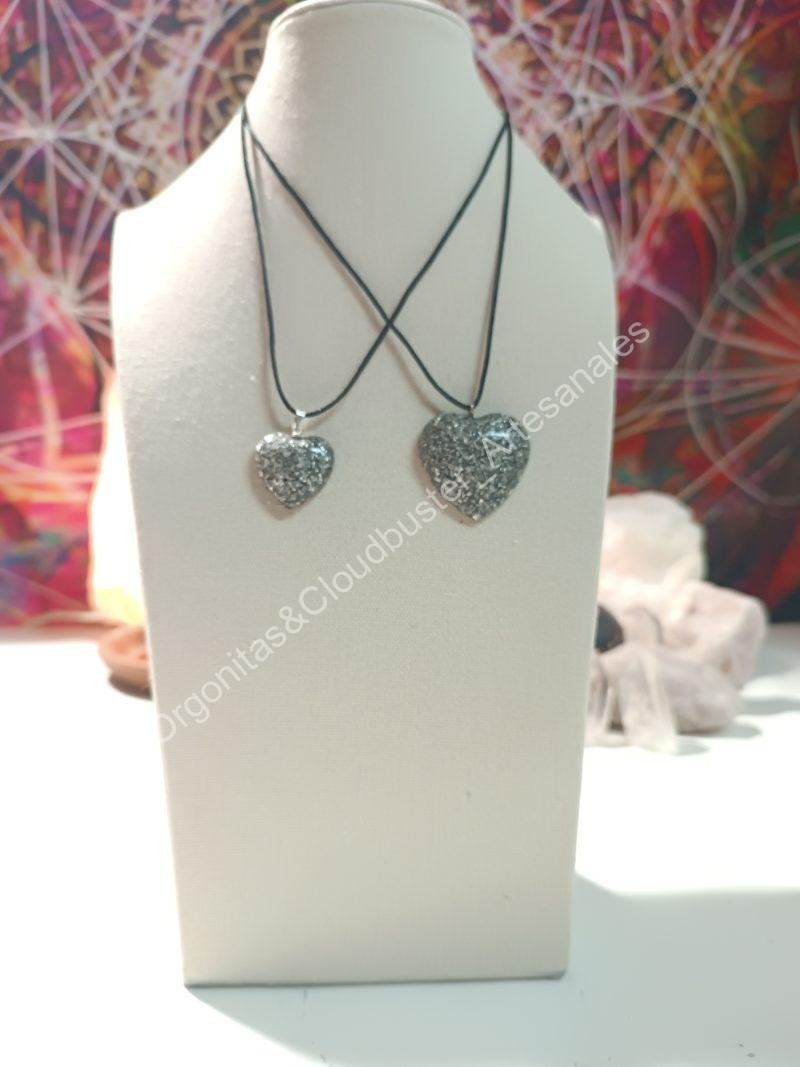 Orgonita / Electronite Colgante Corazón. Grande y Pequeño.