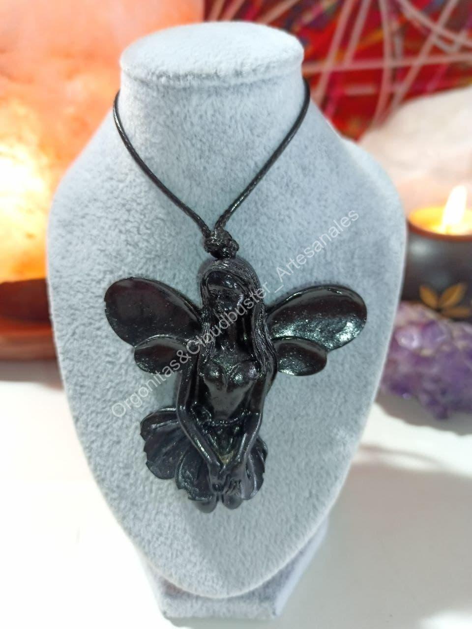 Colgante Orgonita Magnetita Hada 2 Alas
