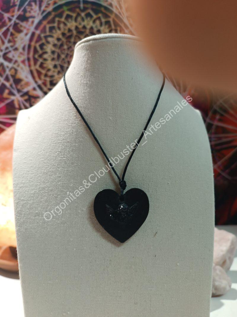 Colgante Corazón Ángel Orgonita MAGNETITA