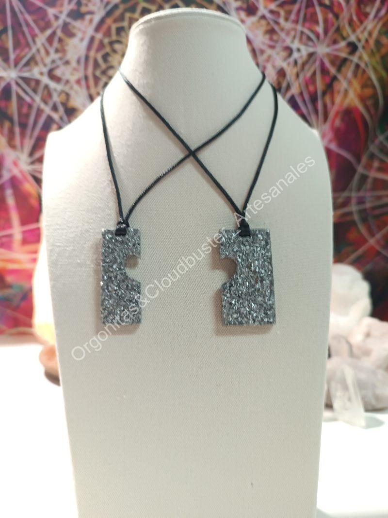 Orgonita Artesanal / Electronite colgante corazón divisible - Imagen 2