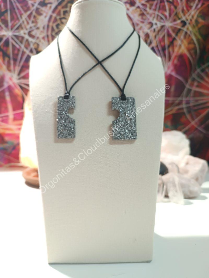 Orgonita Artesanal / Electronite colgante corazón divisible - Imagen 4