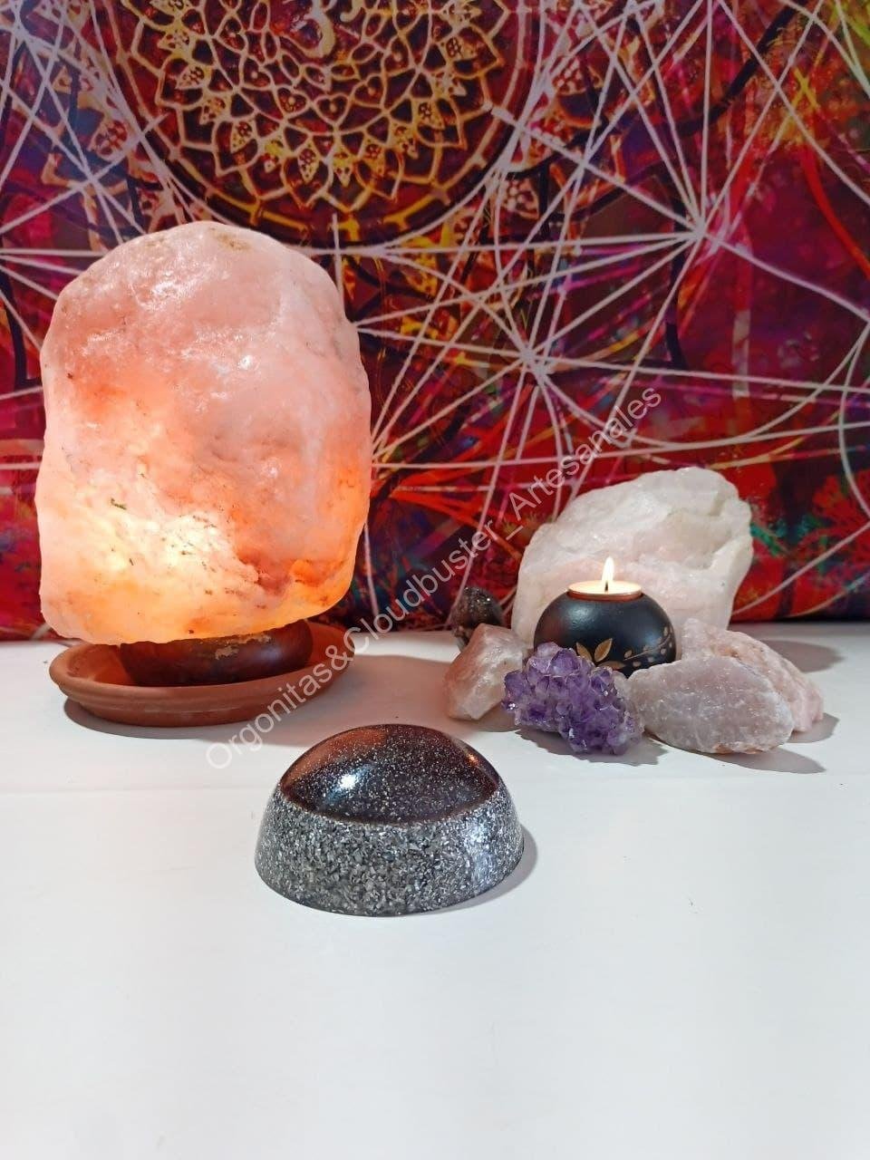 Orgonita Artesanal viruta de hierro y aluminio Semiesfera - Imagen 2