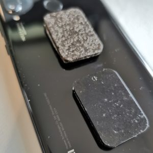 Protectores Artesanales para MÓVIL de Magnetita y viruta de hierro pequeña forma rectangular