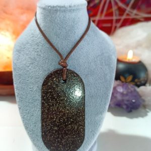 Orgonita Artesanal VIRUTA PEQUEÑA DE HIERRO colgante Chapa Militar