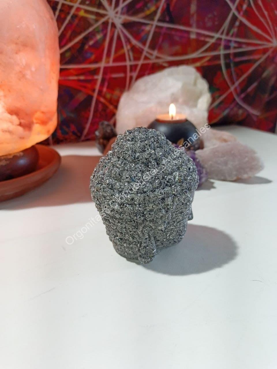 Orgonita Artesanal / Electronite formato cabeza Buda - Imagen 5