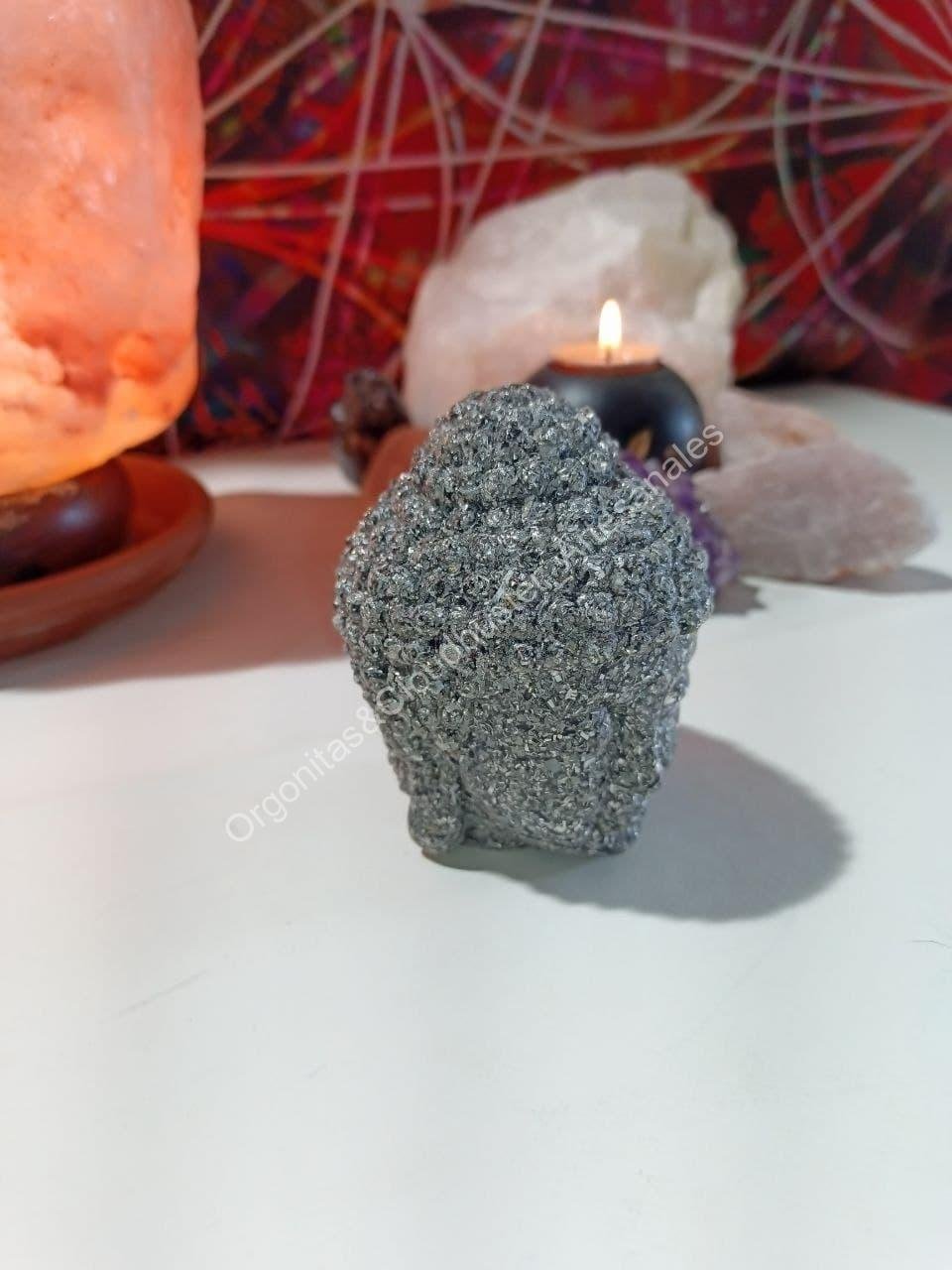 Orgonita Artesanal / Electronite formato cabeza Buda - Imagen 4