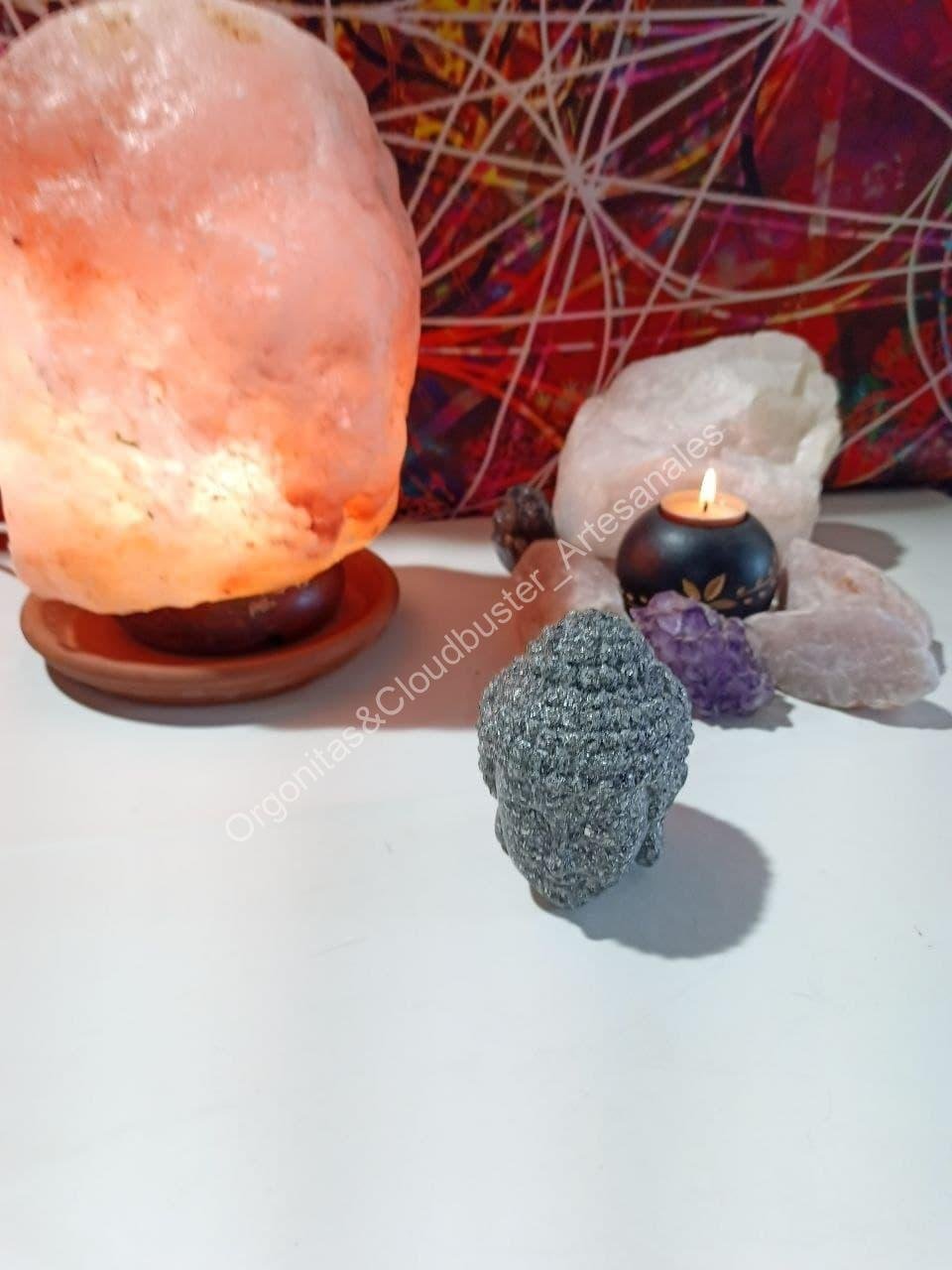 Orgonita Artesanal / Electronite formato cabeza Buda - Imagen 3