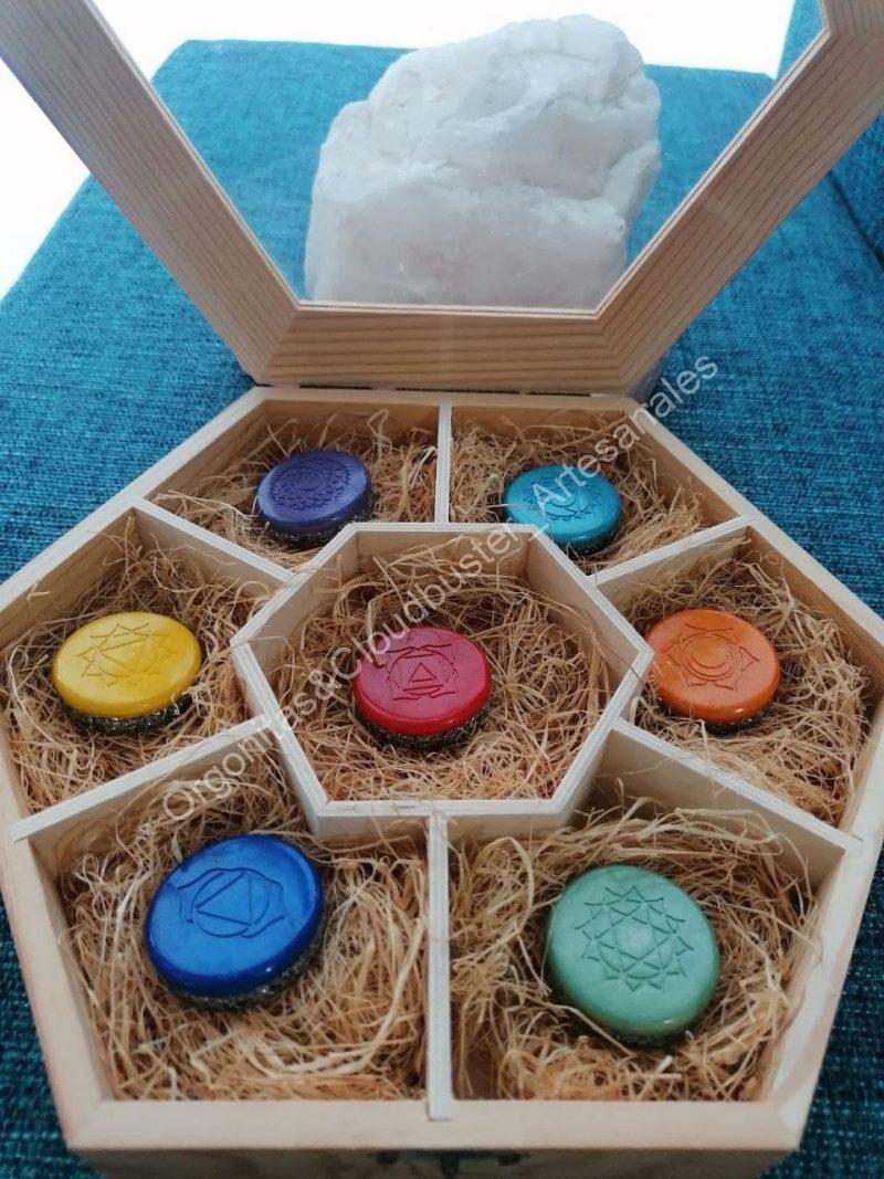 Conjunto Orgonitas Artesanales Reiki formato Semicírculo - Imagen 8