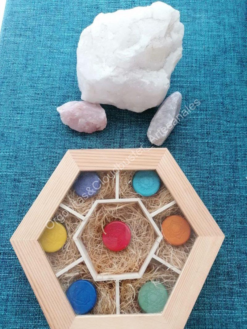 Conjunto Orgonitas Artesanales Reiki formato Semicírculo - Imagen 6