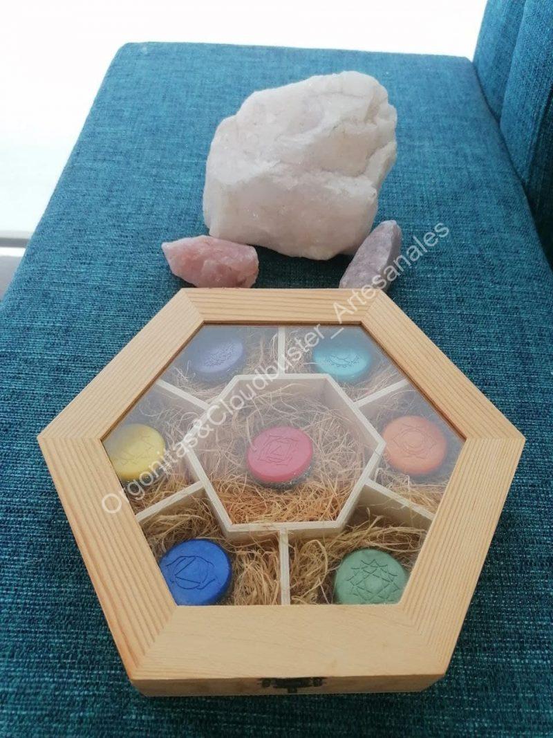 Conjunto Orgonitas Artesanales Reiki formato Semicírculo - Imagen 5