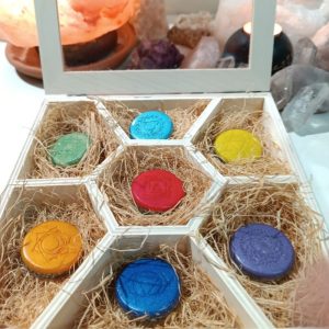 Conjunto Orgonitas Artesanales Reiki formato Semicírculo