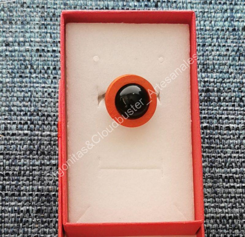 Anillo Artesanal de Shungita y madera 2 colores - Imagen 4