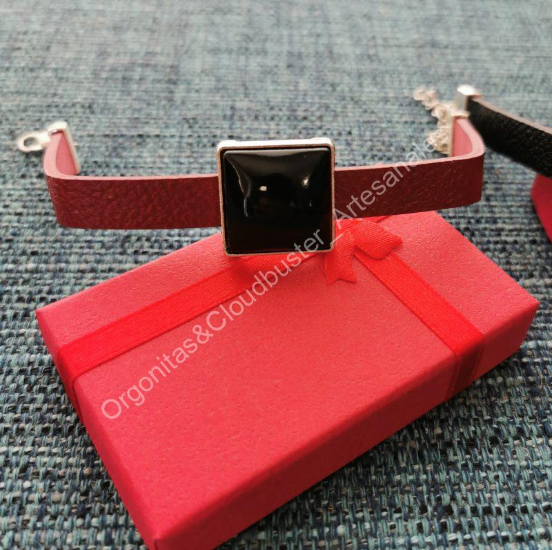 Pulsera Artesanal de Shungita formato Cuadrada 2 Colores - Imagen 3