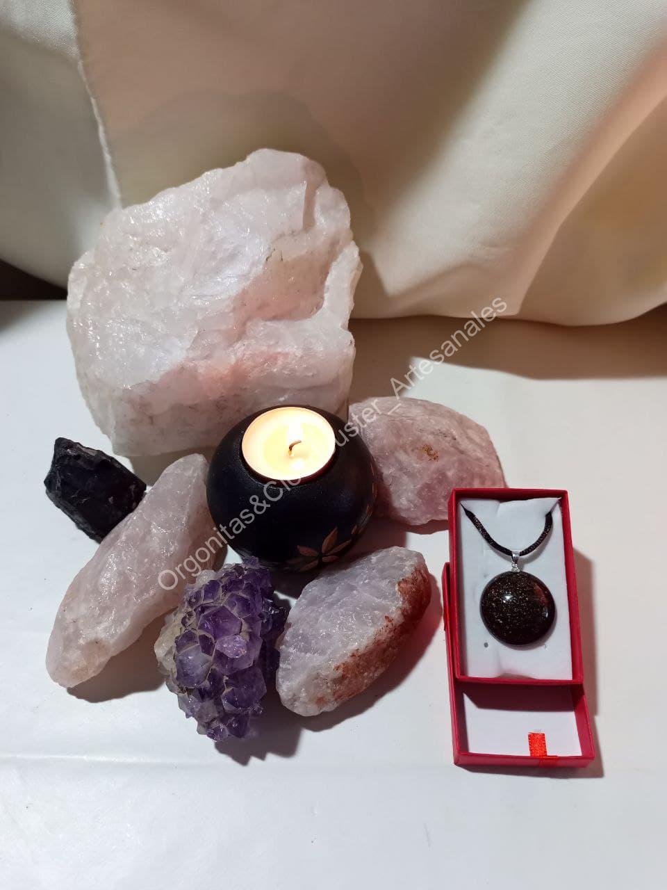 Orgonita Artesanal VIRUTA PEQUEÑA DE HIERRO colgante Semicírculo Pequeño - Imagen 5