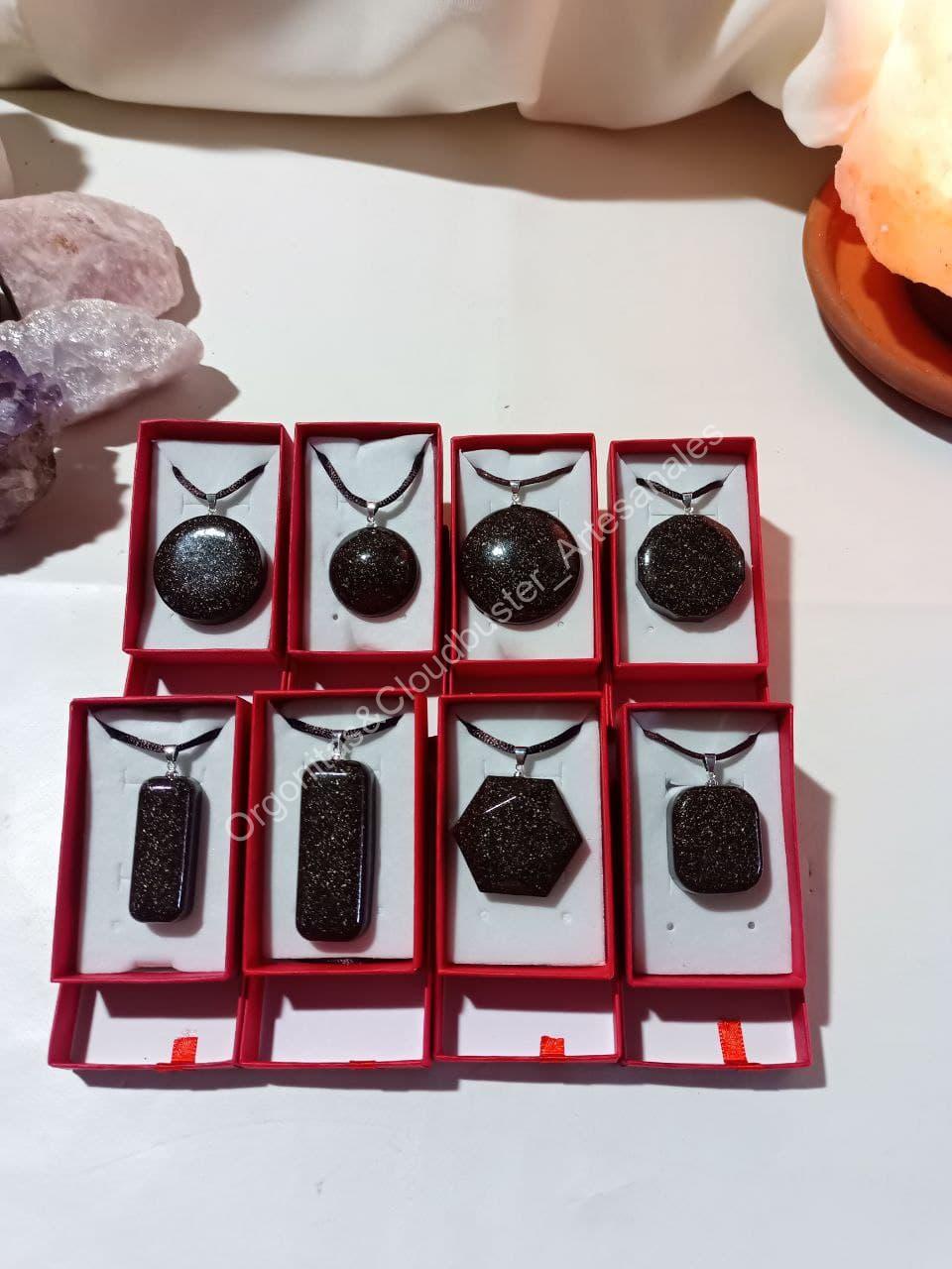 Orgonita Artesanal VIRUTA PEQUEÑA DE HIERRO colgante Círculo - Imagen 5