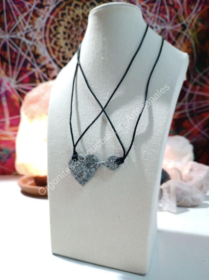 Orgonita Artesanal / Electronite Colgante corazón y llave