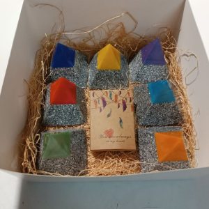 Orgonita Artesanal / Electronite Conjunto Pirámides Chakras