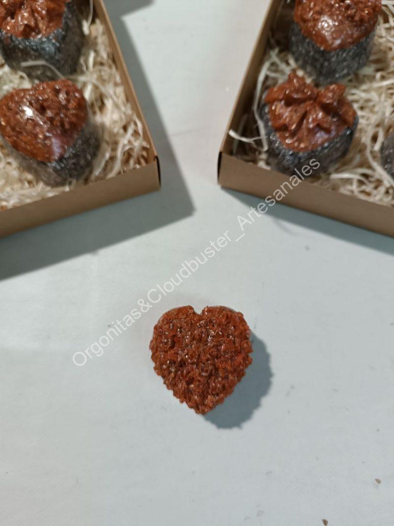 Orgonita Artesanal / Electronite Conjunto corazones Color - Imagen 5