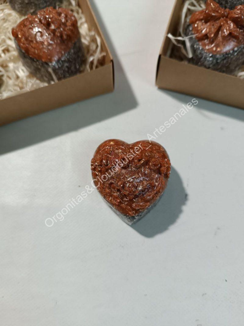 Orgonita Artesanal / Electronite Conjunto corazones Color - Imagen 4