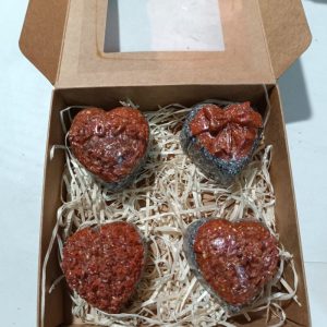 Orgonita Artesanal / Electronite Conjunto corazones Color